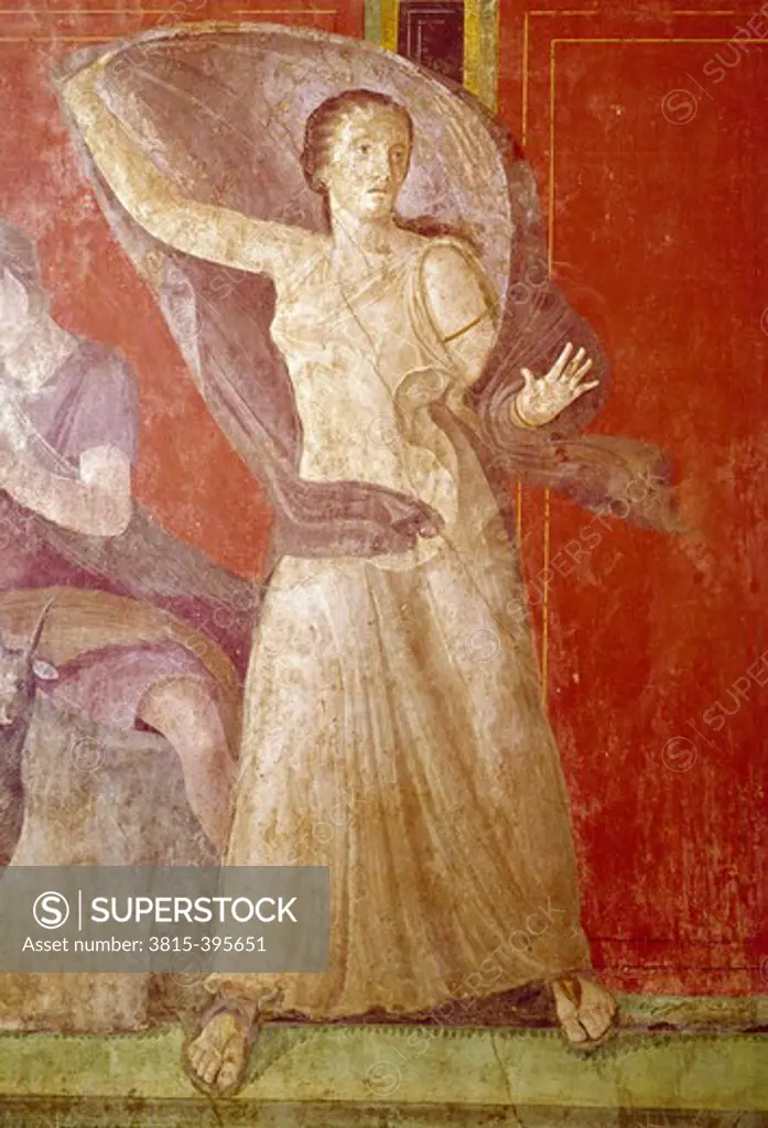Roman fresco, Circa.60-50 BC, Italy, Pompeii, Villa of the Mysteries