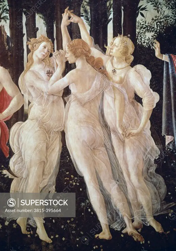 La Primavera (Detail) Ca. 1481 Sandro Botticelli (1444-1510 Italian) Tempera On Wood Galleria degli Uffizi, Florence, Italy