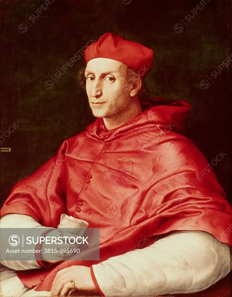 Portrait of Cardinal Bernardo Dovizi Bibbiena ca. 1514-1516 Raphael (1483-1520 Italian) Oil on canvas Palazzo Pitti, Palatina Gallery, Florence