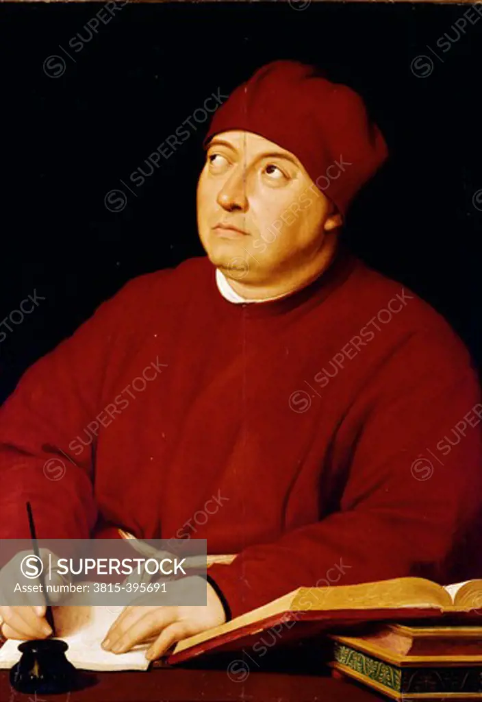 Count Tommaso Inghirami by Raphael Santi, 1483-1520, Italy, Florence, Palazzo Pitti, Palatine Gallery