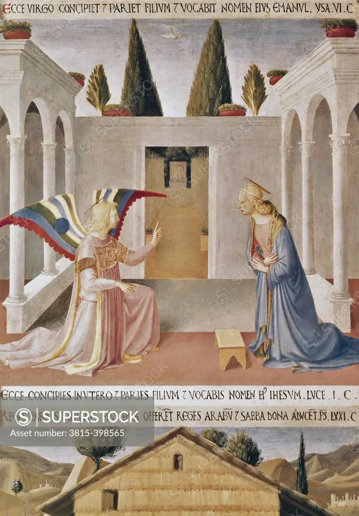 Annunciation, The Detail From The Story Of The Life Of Christ Angelico, Fra(ca.1395-1455 Italian) Fresco Museo di San Marco, Florence, Italy 