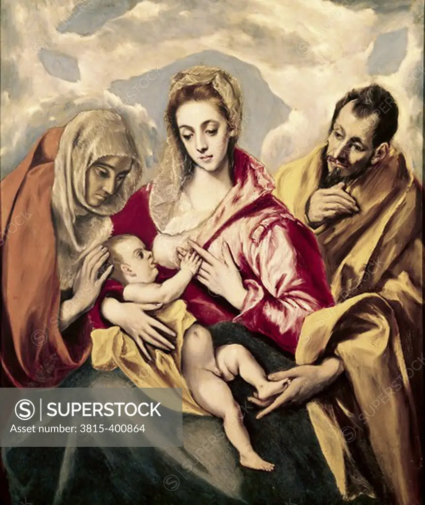 Holy Family- Madonna Feeding Christ  El Greco (1541-1614/Greek) 