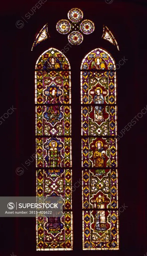 France, Chartres, Chartres Cathedral, Stained Glass, Saints