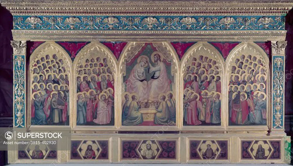 Coronation Of The Virgin  Gaddi, Taddeo(ca.1300-1366 Italian) Basilica di Santa Croce, Florence, Italy 