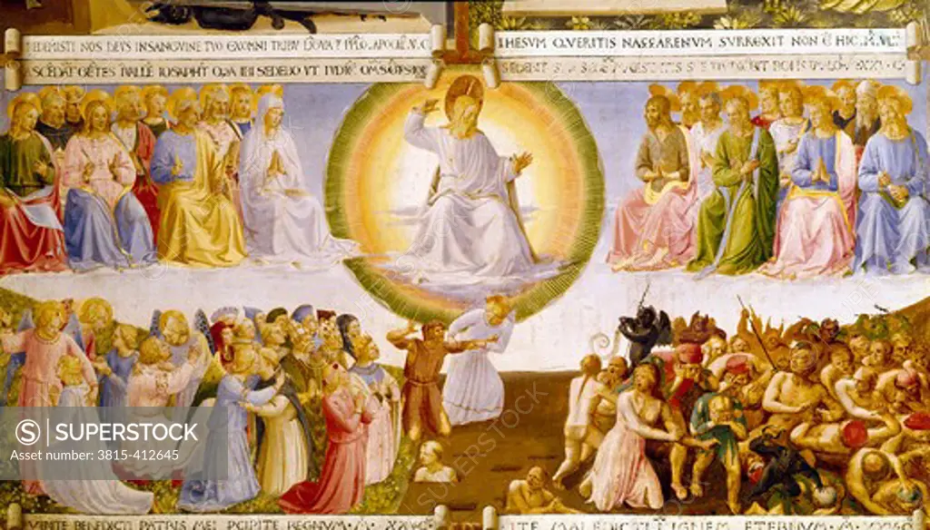 Italy, Florence, Museo di San Marco, The Last Judgment by Fra Angelico, circa 1450-52