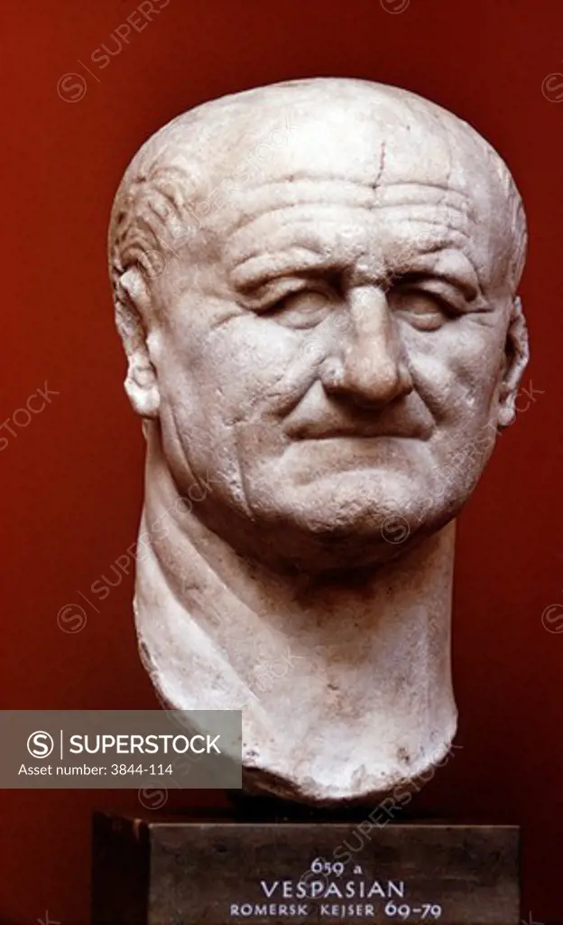 Ancient sculpture of Vespasian