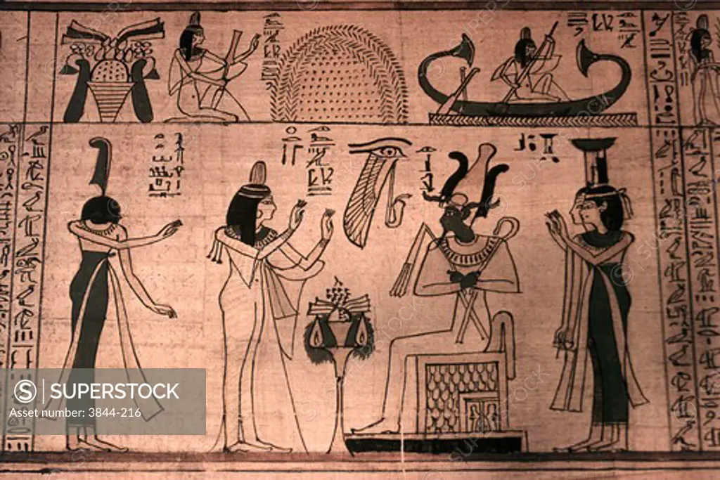 Book of the Dead: Princess Entiu-ny & Osiris Egyptian Art 