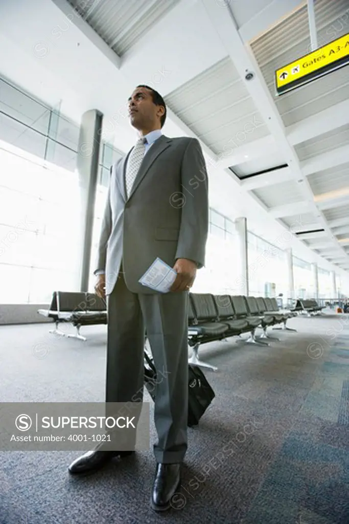 Businessman waiting at the airport