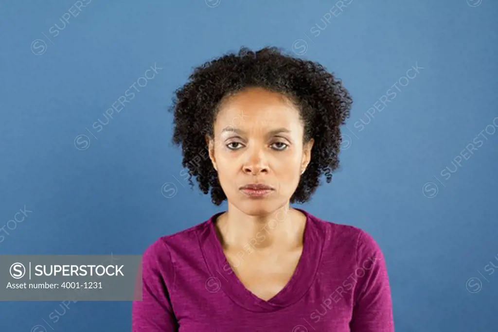 Mid adult woman looking serious