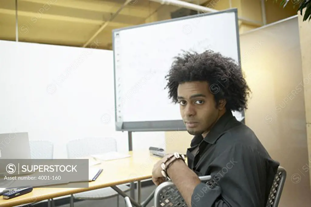 Businessman sitting in an office