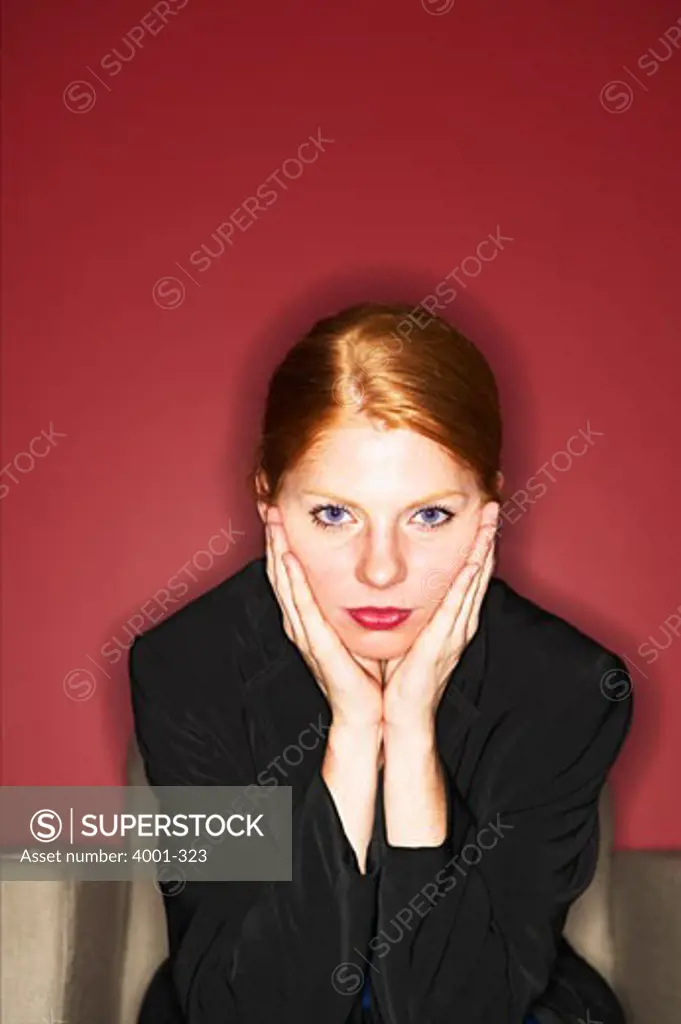 Portrait of a businesswoman thinking