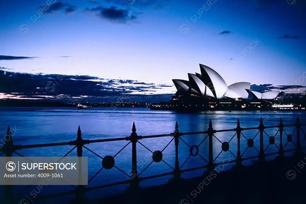 Sydney Opera House at dusk from Dawes Point, Sydney Opera House, Sydney, New South Wales, Australia