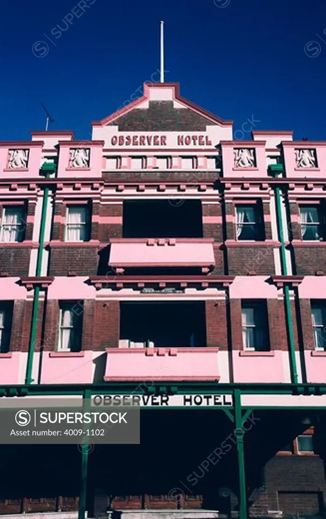 Low angle view of a hotel, Observer Hotel, Sydney, New South Wales, Australia