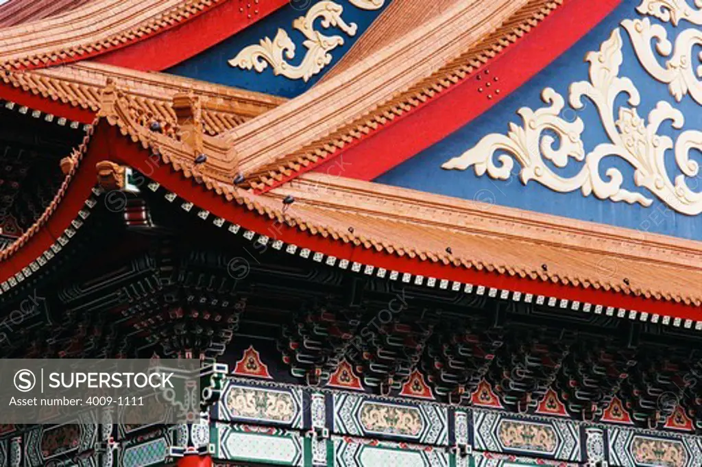 Details of the decorative design of the National Theater, Taipei, Taiwan