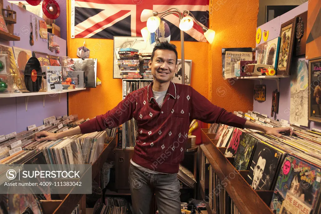 Malaysian owner in record store