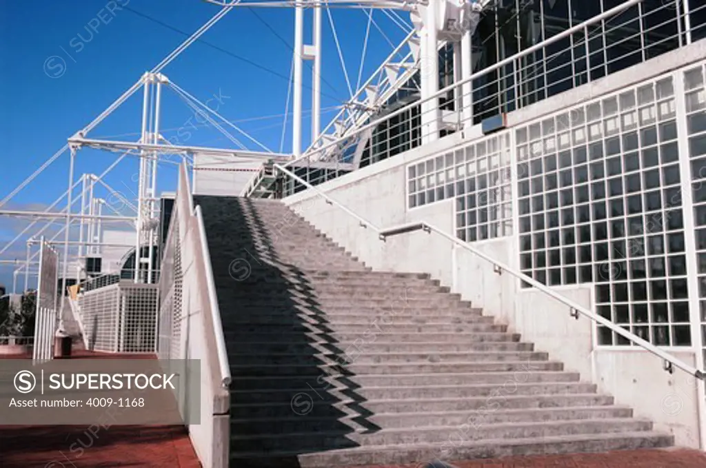 Steps of a building, Sydney Exhibition And Convention Centre, Darling Harbor, Sydney, New South Wales, Australia