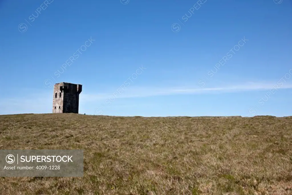 Ruins of a building on a hill, Killybegs, County Donegal, Republic of Ireland