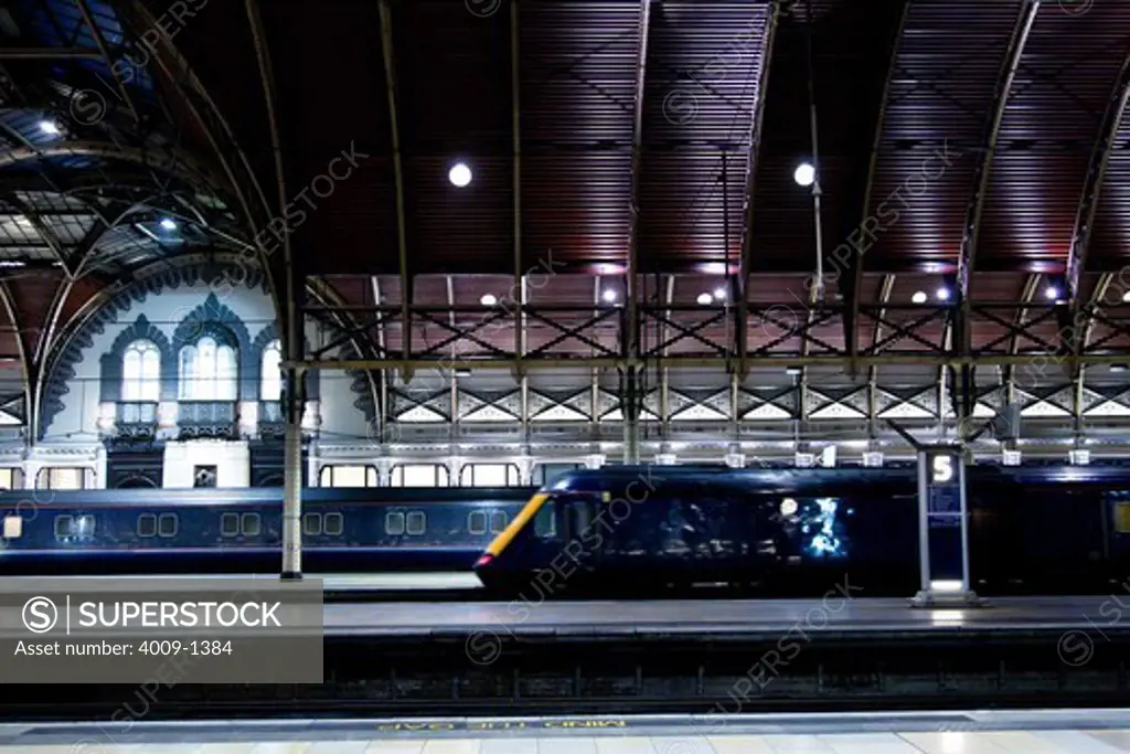 Train at London Paddington Station, London, England