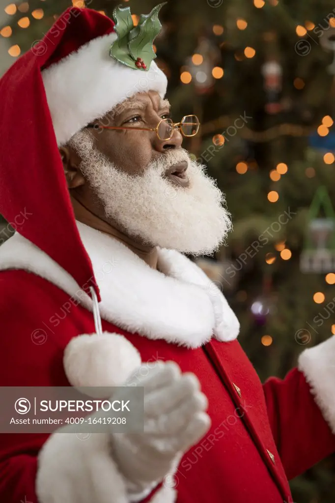 Portrait of Black Santa Claus