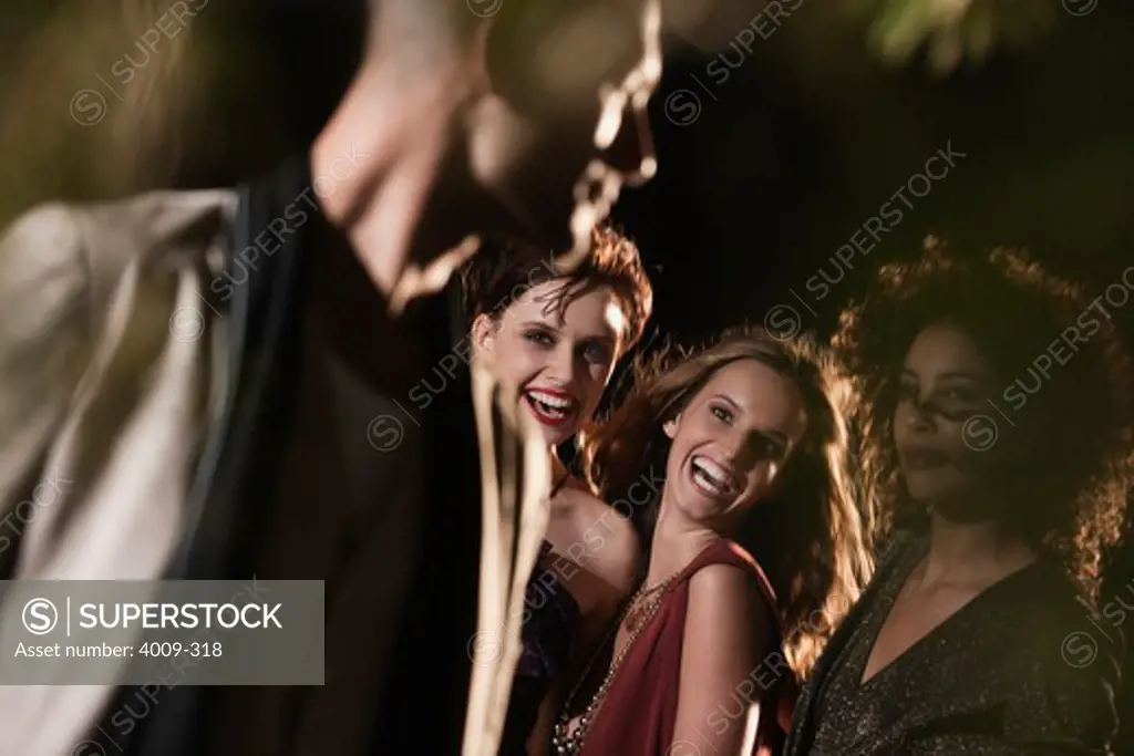 Friends having fun in a party, Manhattan, New York City, New York State, USA