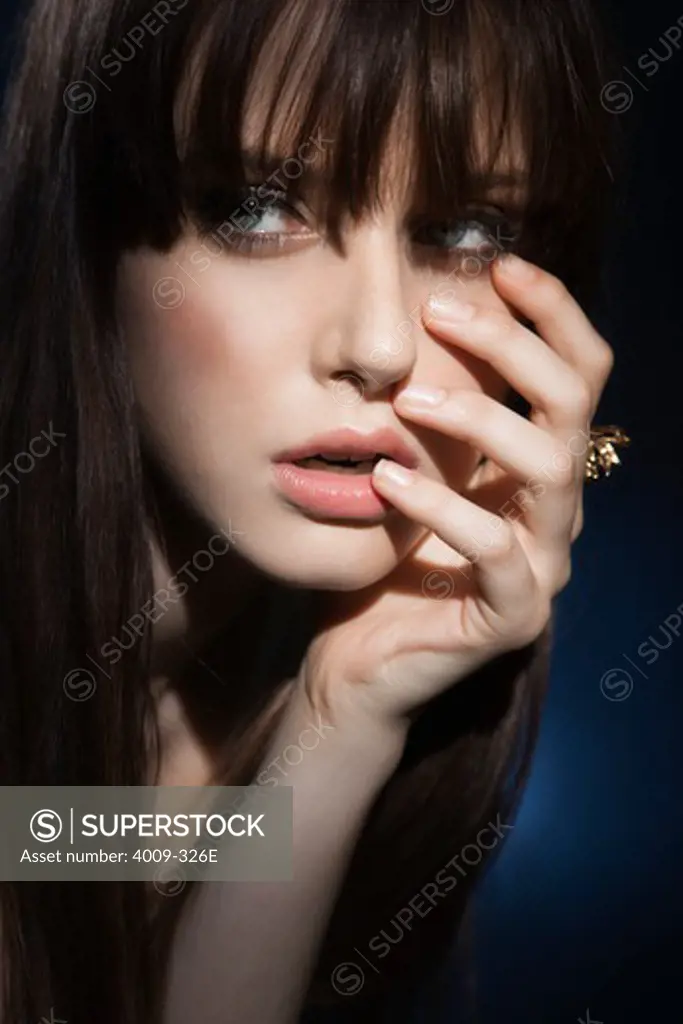 Close-up of a woman posing