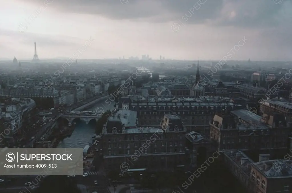 Aerial view of a city, Paris, Ile-de-France, France