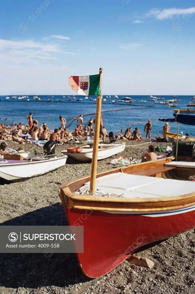 Boats on the beach, Positano, Italy