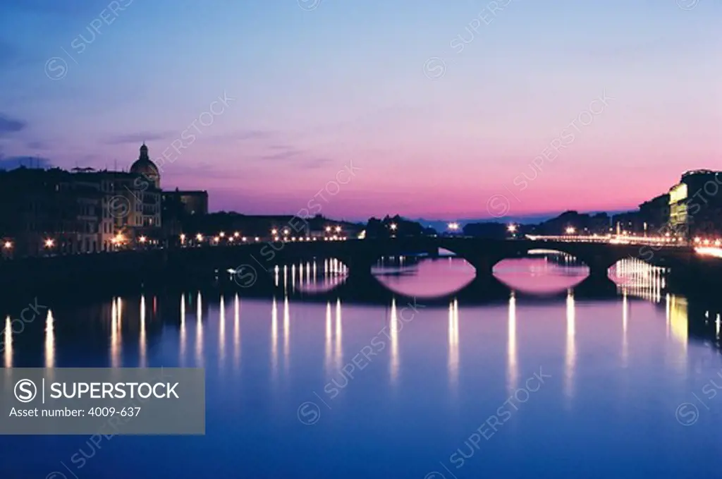 Bridge over a river, Arno River, Florence, Italy