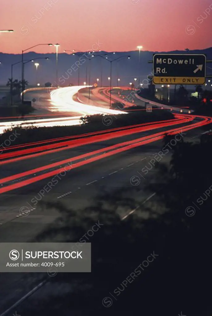 Traffic on a highway, Squaw Peak Highway, Phoenix, Maricopa County, Arizona, USA