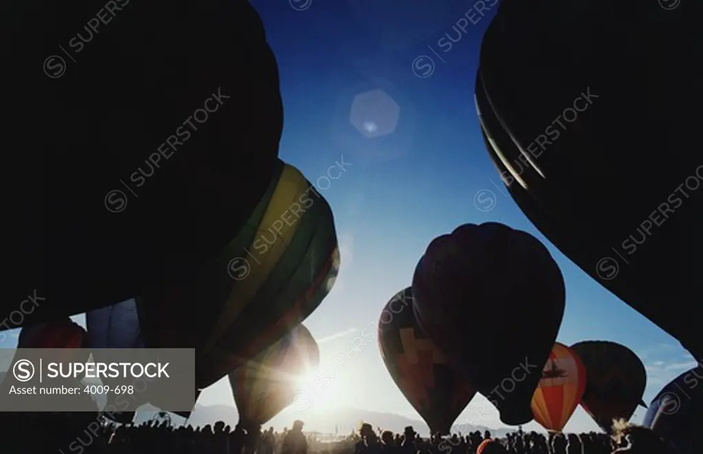 Hot air balloons at the festival, Albuquerque International Balloon Fiesta, Albuquerque, New Mexico, USA