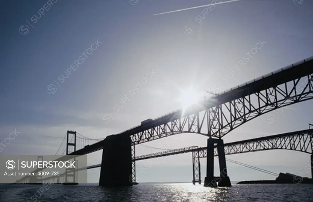 Bridge over the sea, Chesapeake Bay Bridge, Chesapeake Bay, Maryland, USA