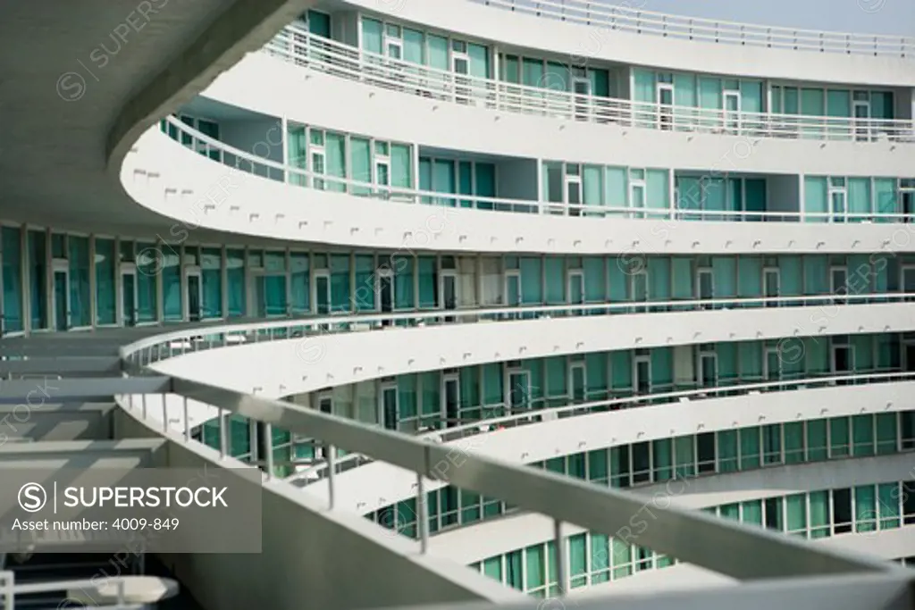 Balconies at Fountainbleu Hotel, Miami Beach, Miami-Dade County, Florida, USA