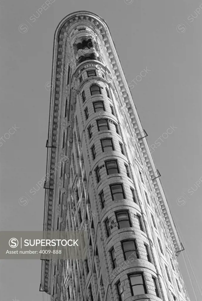 Low angle view of the Flatiron Building built in 1902, Manhattan, New York City, New York State, USA