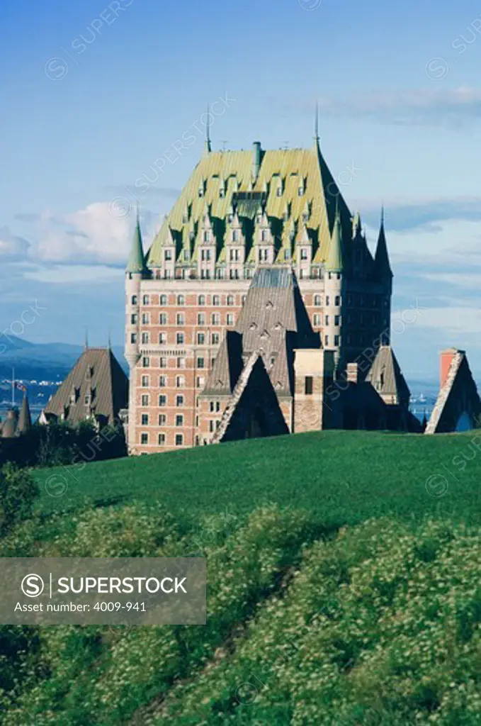 Hotel on a hill, Chateau Frontenac Hotel, Quebec City, Quebec, Canada