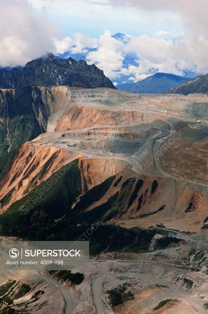Copper and gold mine, Grasberg Mine, Irian Jaya, Indonesia