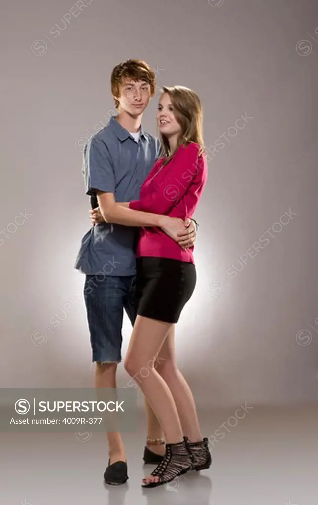 Young couple embracing each other