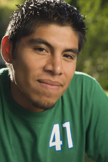 Smiling Hispanic man