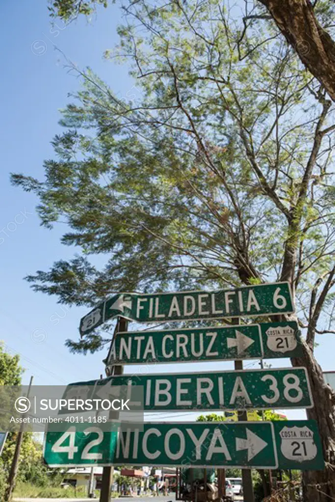 Street signs, Costa Rica