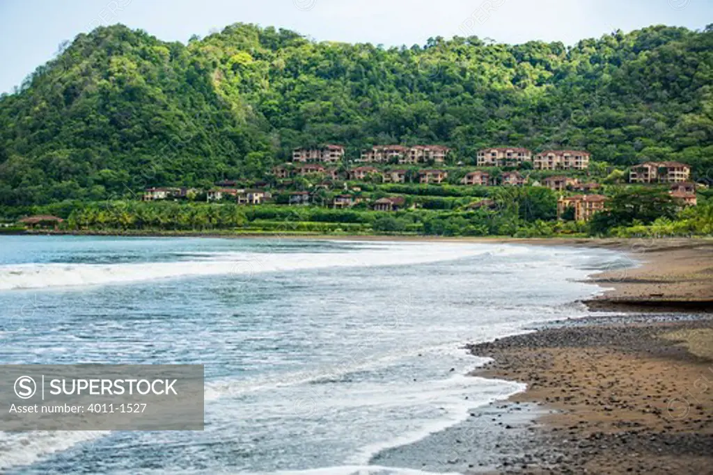 Costa Rica, Resort Condominiums overlooking beach and Pacific Ocean