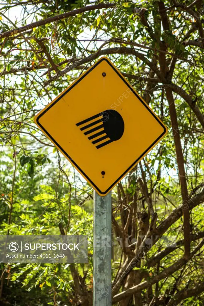Costa Rica, Close up of headlights sign