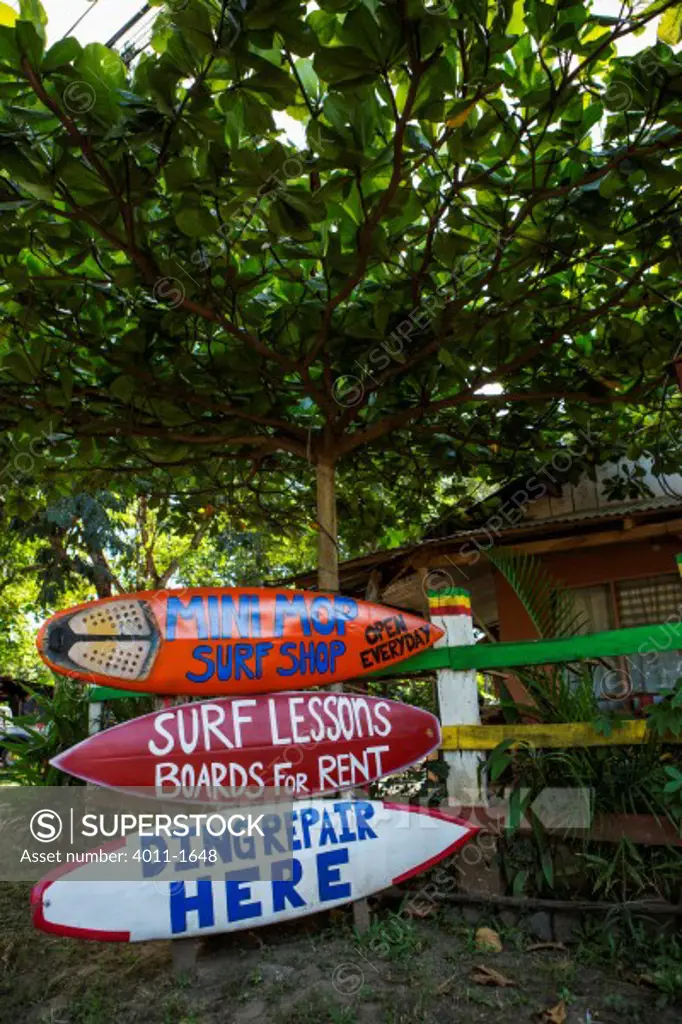 Costa Rica, Surfboard repair shop