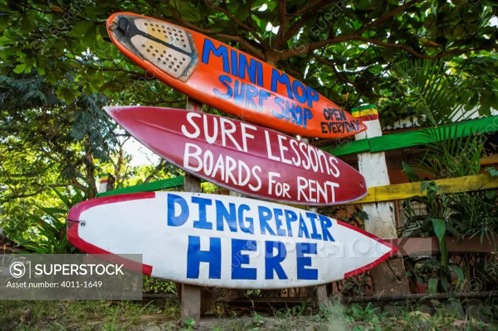Costa Rica, Surfboard repair shop