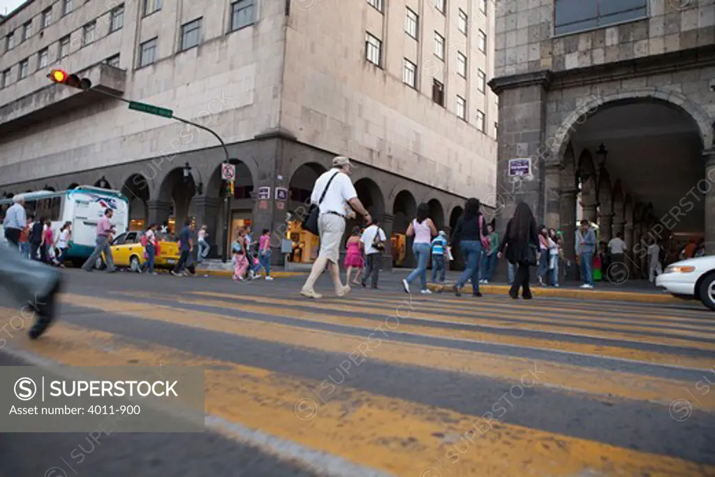 Mexico, Guadalajara, Crosswalk