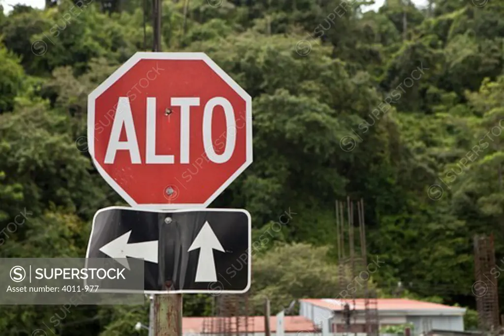 Stop sign, Costa Rica