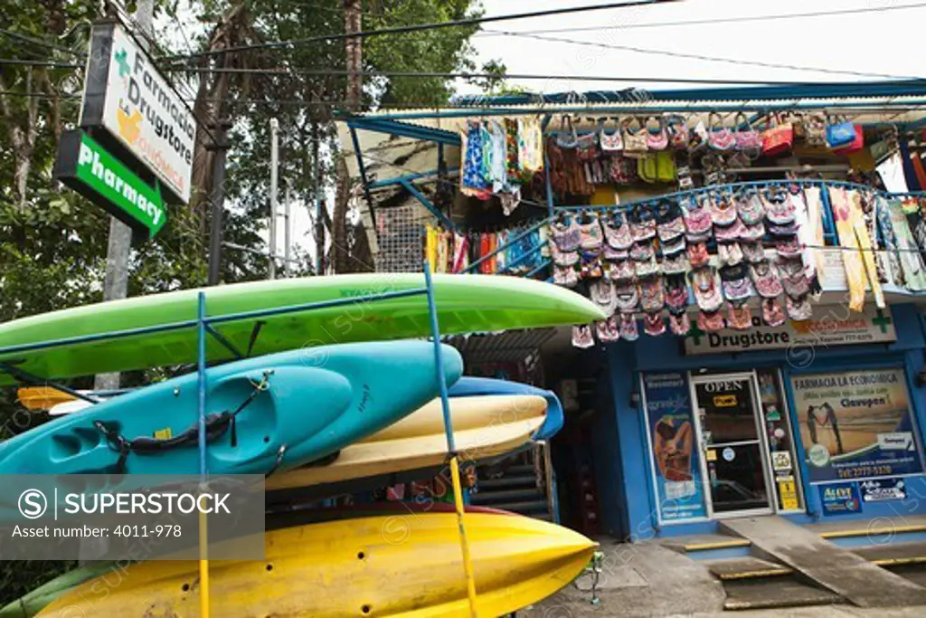 Pharmacy gift shop and canoe for rental in Costa Rica