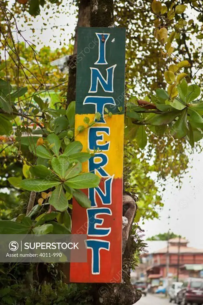 Internet street sign, Costa Rica