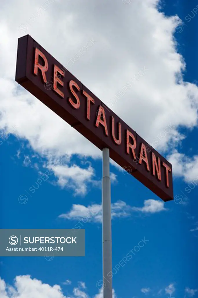 USA, Nevada, Restaurant sign
