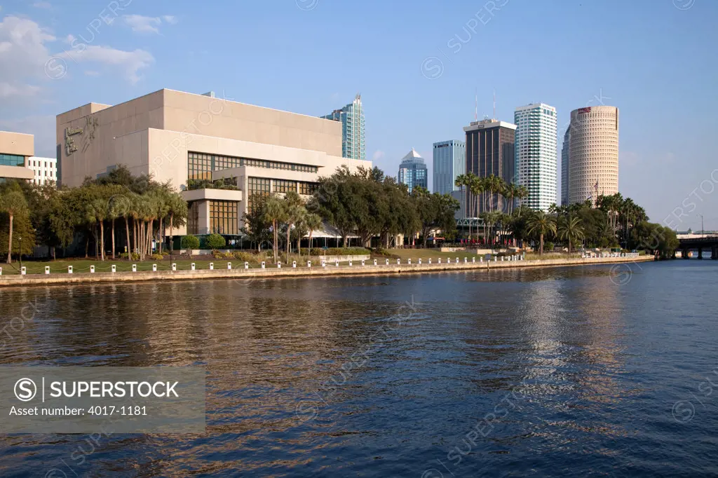 Tampa Skyline and Performing Arts Center from Hillsborough River