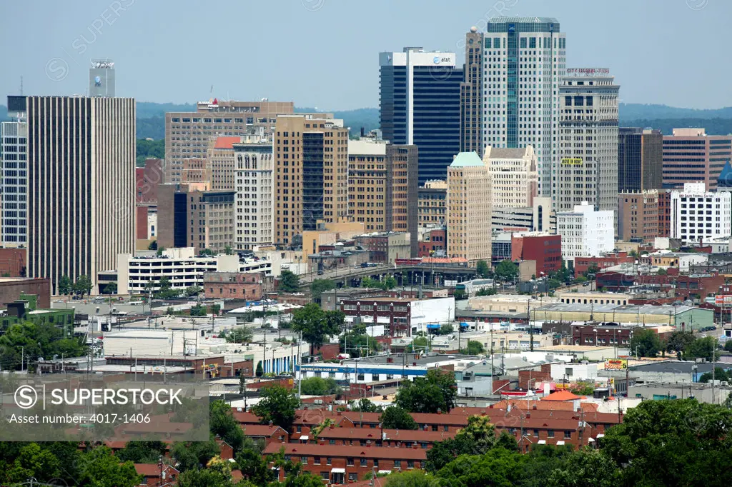 Wells Fargo Tower with the Bell South Builing and Birmingham Skyline