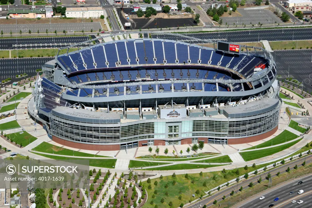 Aerial of Invesco Field at Mile High, Denver